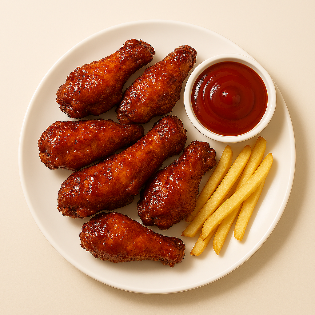 4 Pcs Bbq Crispy Chicken Wings 